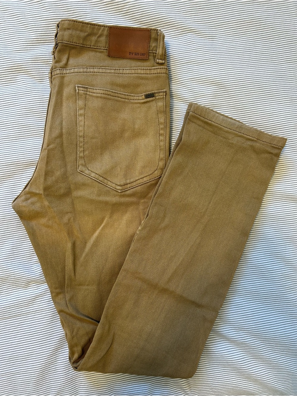Obey Khaki/Tan Work Denim with Leather Patch